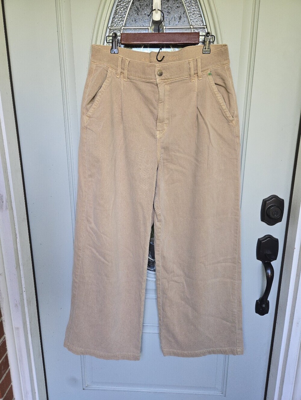 American Eagle Khaki Wide Leg Pants